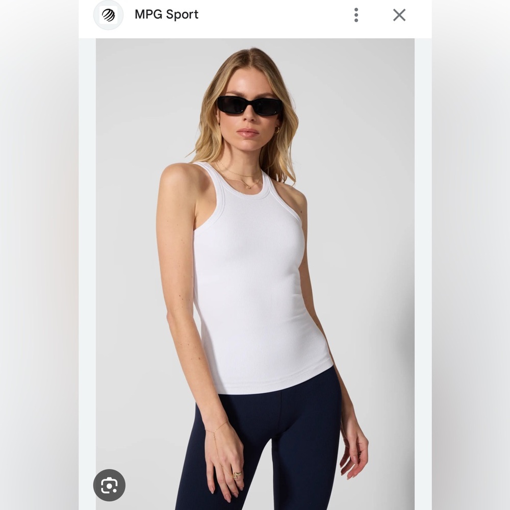 MPG White Fitted Tank Top